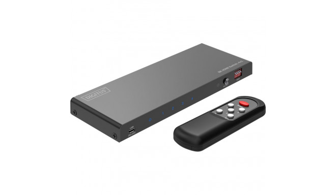 8K HDMI Switch, 4x1 (schwarz, mit Fernbedienung)