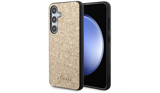 Guess Glitter Script case for Samsung Galaxy S24 - gold