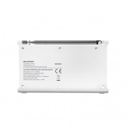 Blaupunkt DR3WH kaasaskantav raadio valge