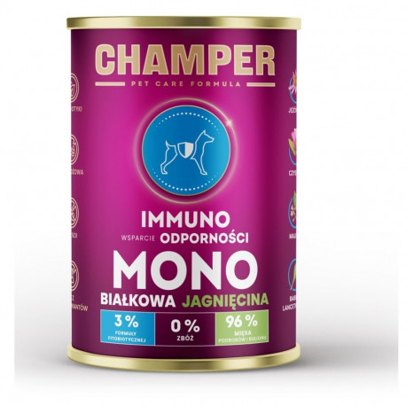 CHAMPER Immuno monoproteiin lambakonserv märg koeratoit 400g