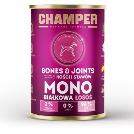 CHAMPER Bones & Joints monoproteiin lõhe märg koeratoit 400g