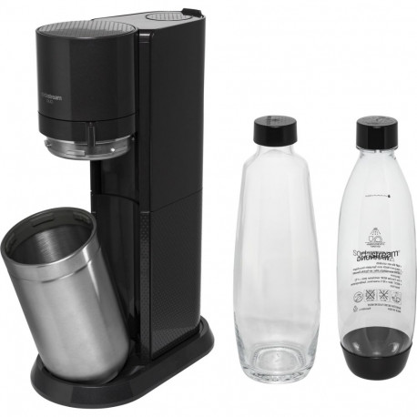 SodaStream Soda Maker DUO black Schwarz QC incl 1 Glas- Glas & 1 PET-Bottle PETBottle (1016812411)