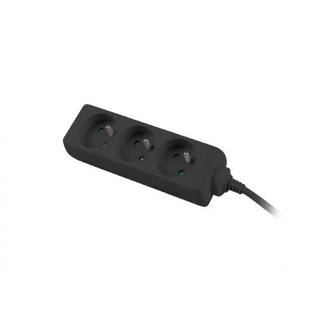 Lanberg extension cord 3 sockets 1.5m, black