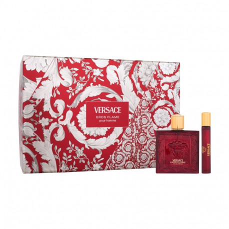 Versace Eros Flame Eau de Parfum (100ml) (EDP 100 ml + EDP 10 ml + Cosmetics bag)