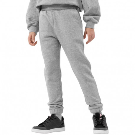 4F tüdrukute püksid HJZ22 JSPDD002 27M 134cm, jahe helehall melange