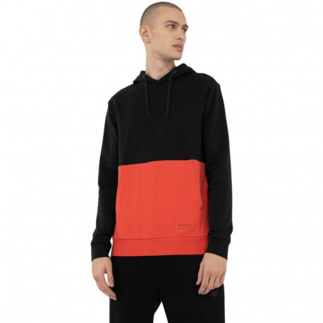 Bluza męska 4F czarno-pomarańczowa H4Z22 BLM027 20S 2XL