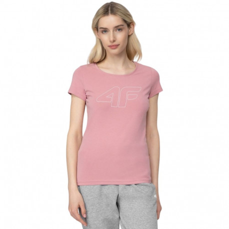 4F naiste t-särk H4L22 TSD353 56S S, hele roosa
