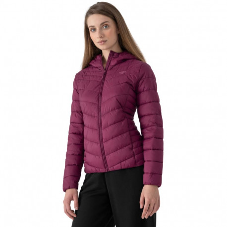 4F naiste tepitud jope H4Z21 KUDP003 60S S, burgundiapunane