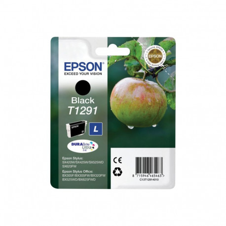 EPSON T1291 ink cartridge black high capacity 11.2ml 1-pack blister without alarm