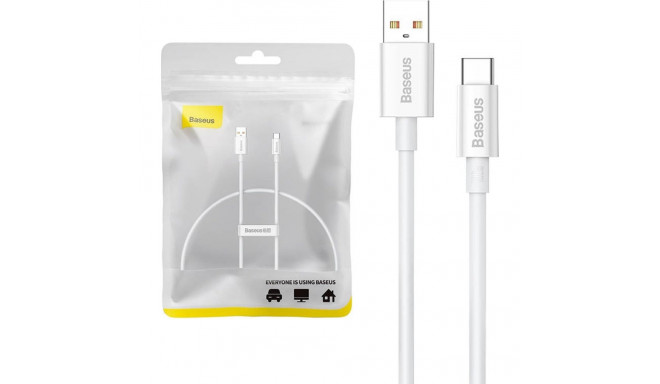 Cable USB do USB-C Baseus Superior 100W 0.25m (white)