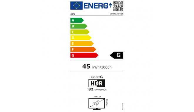 AOC CU34G2XP/BK 34-tolline kaarjas mängumonitor