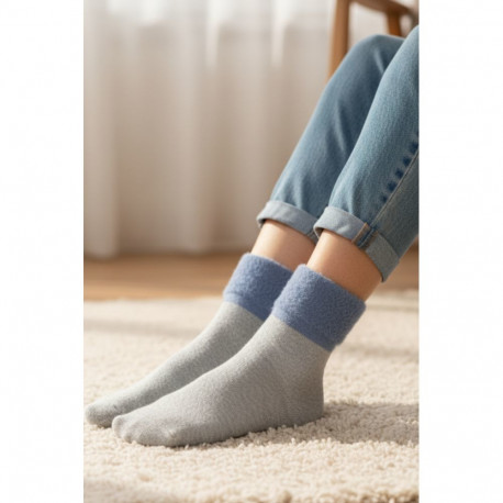 SOKISAHTEL RAGNE pehme sinise äärega hallid sokid 444