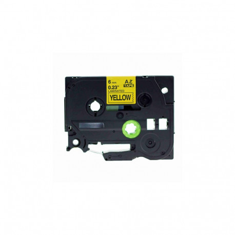 Compatible tape Brother TZe-611 6mm Black on Yellow