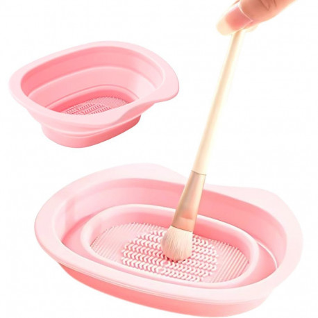 Goodbuy silicone bowl for cleaning make-up brushes and sponges | random color