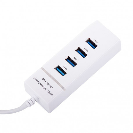 Fusion Hub usb 3.0 port splitter 4 port splitter adapter | white