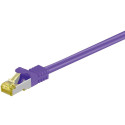 Goobay RJ45 patch-kaabel CAT 6A S/FTP (PiMF), 500 MHz, CAT 7 toorkaabliga, violetne 0,25 m