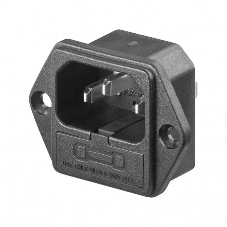 Goobay AC Built-In Plug with Fuse Holder, (* mm²) (10 tk)