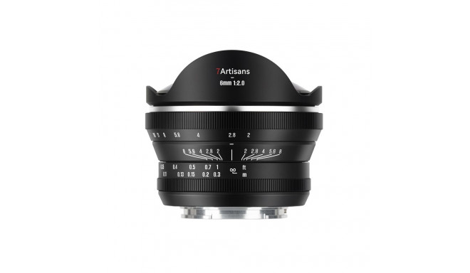 7Artisans kalasilmobjektiiv 6mm f/2 MFT