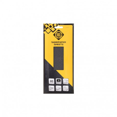 SAND PAPER W HOLES NO80 93X230 5PCS FT