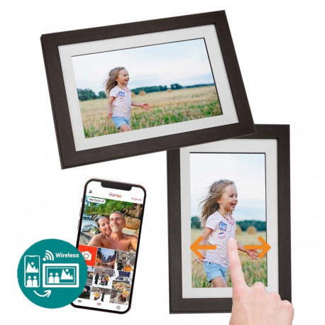 Frameo Digital Photo Frame HF-101WB Brown 10.1 Inch
