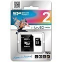 Silicon Power карта памяти SD micro 2 ГБ + адаптер