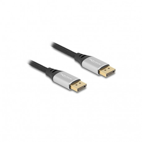 "DELOCK DisplayPort Kabel 16K 60 Hz 1m silber Metall"