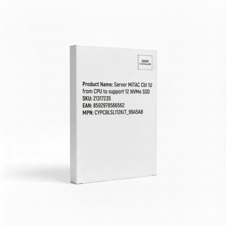 MiTAC 1U serveri kaabel CPU-st 12 NVMe SSD toetamiseks