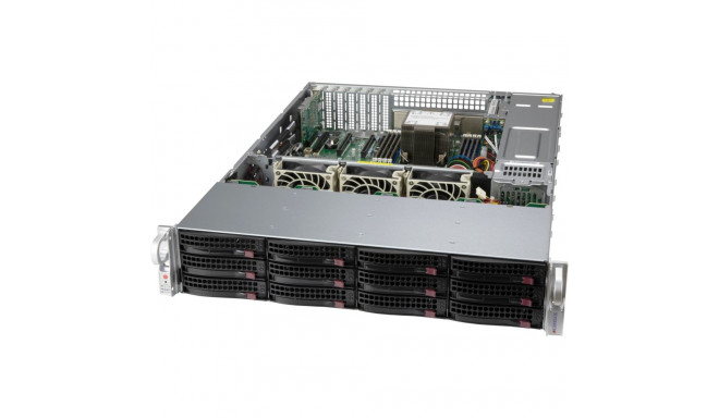 "2HE Supermicro Gehäuse SuperChassis 2U CSE-826BAC12-R802LPB"