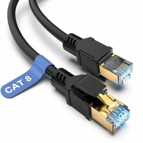 "Captiva Kabel Patchkabel CAT 8 Kabel fr Netzwerk, LAN und Ethernet 2m wei"
