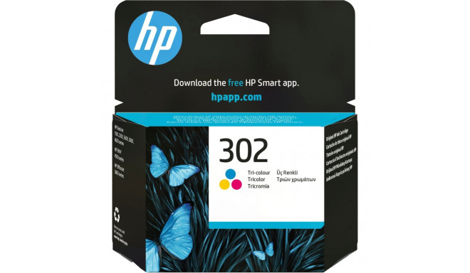 "HP 302 TRI-COLOR ORIGINAL INK"