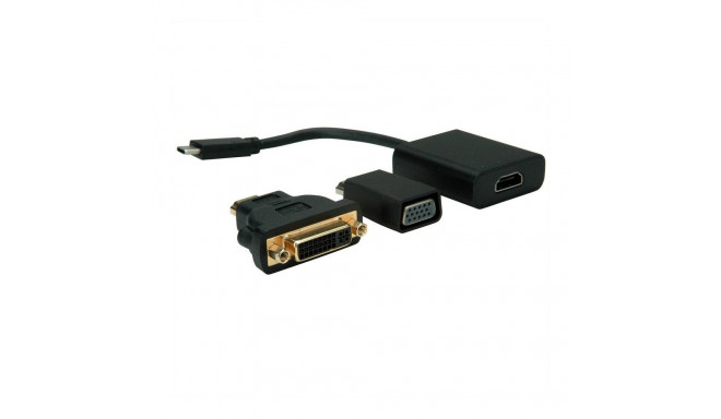 "VALUE Display Adapter USB Typ C - VGA + HDMI + DVI"