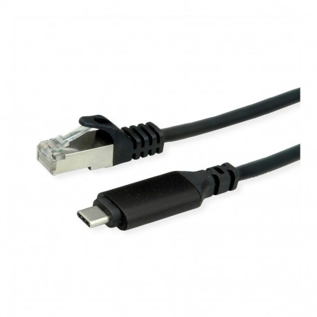 "ROLINE USB 3.2 Gen 2 Typ C zu Gigabit Ethernet Konverterkabel schwarz 3m"