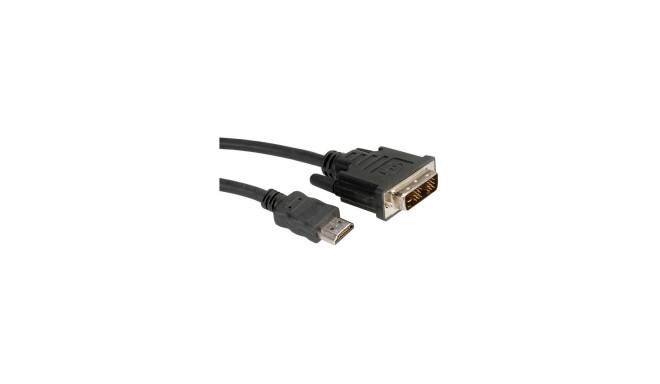 "ROLINE DVI KABEL.DVI-HDMI.5M"