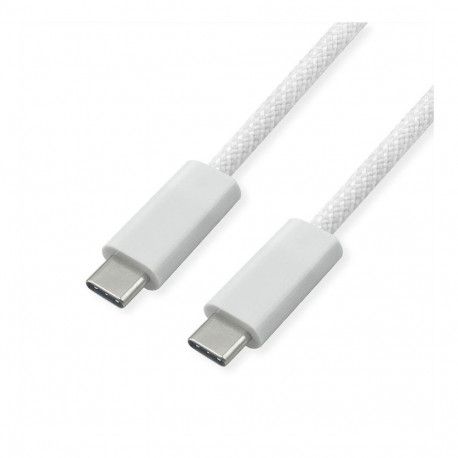 "ROLINE USB4 Gen3x2 Kabel C-C ST/ST 40Gbit/s 240W weiss 2m"