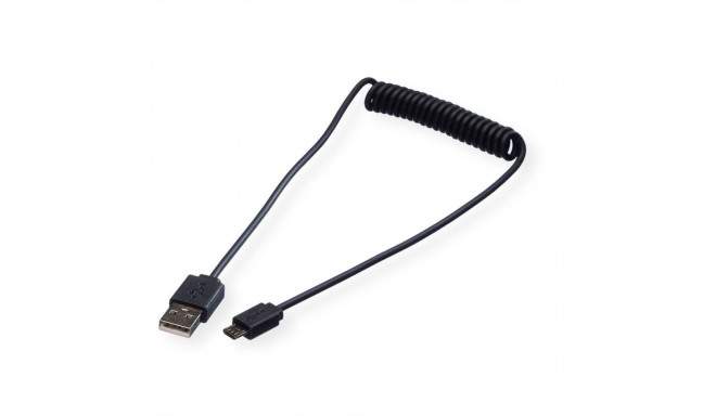 "ROLINE USB2.0 SPIRALKABEL A-MICROB"