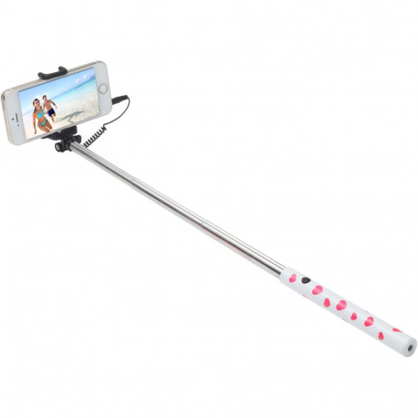 "Ultron Selfie-Stick Hot Shot white pink heart"