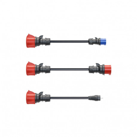 "go-e Adapterset fr Gemini flex 22 kW, 3-teiliges Set (schwarz, 30cm)"