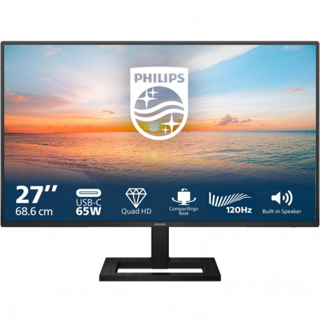 "68,6cm/27"" (2560x1440) Philips 27E1N1600AE 16:9 QHD IPS 1ms 100Hz HDMI USB-C Speaker Black"