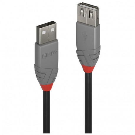 "Lindy 36703 USB Kabel 2 m USB A Männlich Weiblich Schwarz - Grau"