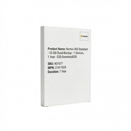 Norton 360 Standard - 10 GB pilvvarundus - 1 seade, 1 aasta - ESD-allalaadimine