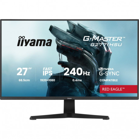 "68,6 cm/27? (1920×1080) iiyama G-Master G2771HSU-B1 16:9 FHD Fast IPS 0,4 ms 240 Hz HDMI DisplayPor