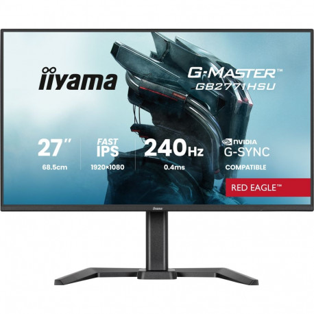 "68,6 cm/27? (1920×1080) iiyama GB2771HSU-B1 16:9 FHD Fast IPS 0,4 ms 240 Hz HDMI 2× DisplayPort USB