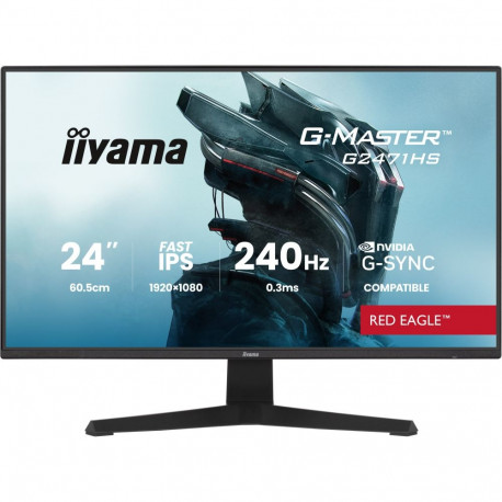 "60,5 cm/23,8? (1920×1080) iiyama G-Master G2471HS-B1 16:9 FHD Fast IPS 0,3 ms (MPRT) 240 Hz HDMI 2.