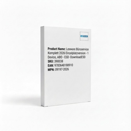 "Lexware Büroservice Komplett 2026 Einzelplatzversion - 1 Device, ABO - ESD -DownloadESD"