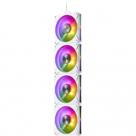 "K COOLER XPG Hurricane MAG 120 ARGB PWM Lüfter 120mm weiß 4er Pack"