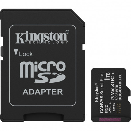 "CARD Kingston 1TB microsdxc Canvas Select Plus Gen3 150MB/s A1 Card + Adapter"