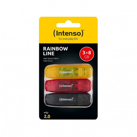 "STICK Intenso Rainbow Line 8GB USB Stick 2.0 Multipack x3 bunt"