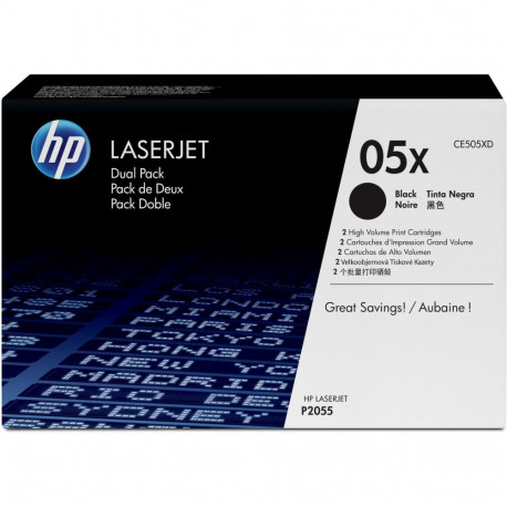 "HP Toner 05X CE505XD Schwarz Doppelpack"