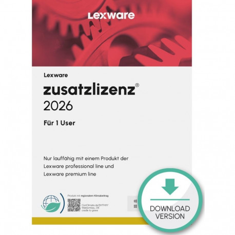 "Lexware Zusatzlizenz 2026 für 1 User - ABO - ESD-Download"
