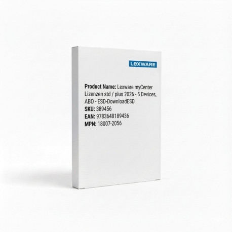 "Lexware myCenter Lizenzen std/plus 2026 - 5 Devices, ABO - ESD-DownloadESD"